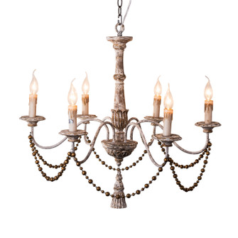 ENRICA Six Light Chandelier in Champagne Patina (374|H61046)