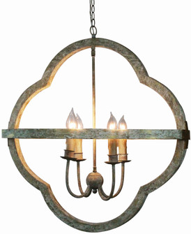 Bolonia Four Light Chandelier in Verdigris Patina (374|H51174W)