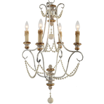 Venezia Four Light Chandelier in Antique Silver (374|H51114)