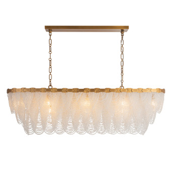 Venetian Lacefall 11 Light Linear Chandelier in Brushed Siena Gold (374|H26110L48)