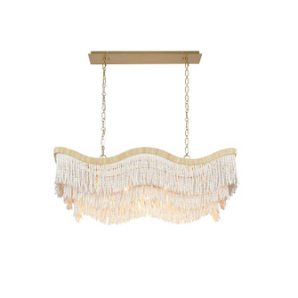 Angeline Seven Light Chandelier in Seashell White Bead (374|H25119L7W)