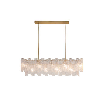 Flavia Nine Light Chandelier in Warm Brass (374|H24107L9)
