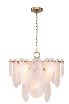 Idalia Seven Light Chandelier in Antique Brass (374|H24101M7)