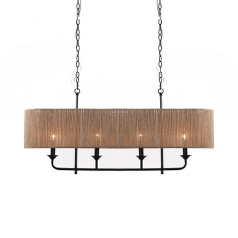 Whitsunday Four Light Chandelier in Matte Black (374|H221194)