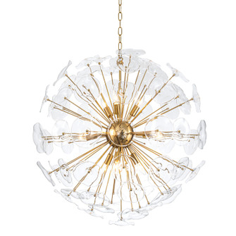 Sancia Ten Light Chandelier in Warm Brass (374|H21104G10BR)
