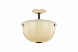 Nevins One Light Semi Flush Mount in Distressed Bronze (70|3115DB)