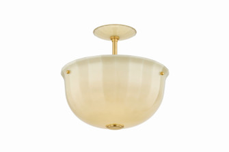 Nevins One Light Semi Flush Mount in Aged Brass (70|3115AGB)