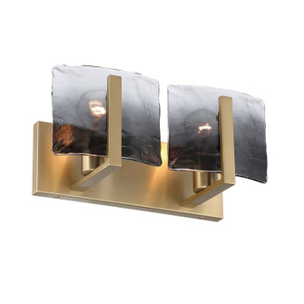 Aenon Two Light Vanity in Brushed Champagne Brass (62|3164BA2BCBSWG)