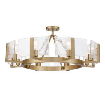 Aenon Eight Light Semi-Flush Mount in Brushed Champagne Brass (62|31648SFBCBHWG)
