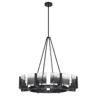 Aenon Eight Light Chandelier in Matte Black (62|31648BLKSWG)