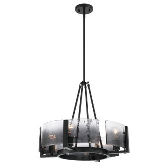 Aenon Four Light Chandelier in Matte Black (62|31644BLKSWG)