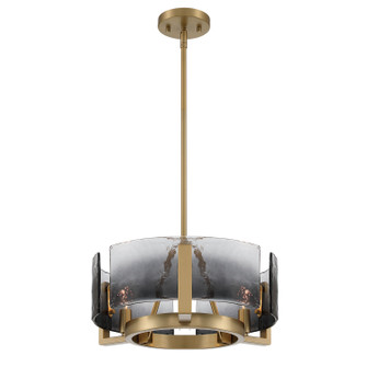 Aenon Three Light Chandelier in Brushed Champagne Brass (62|31643BCBSWG)