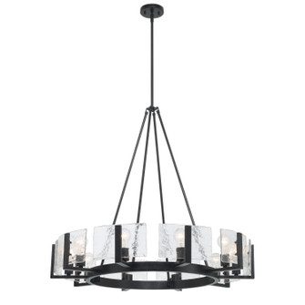 Aenon Ten Light Chandelier in Matte Black (62|316410BLKHWG)