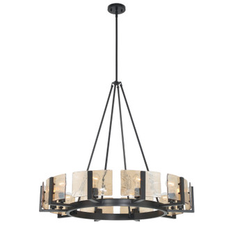 Aenon Ten Light Chandelier in Matte Black (62|316410BLKAWG)