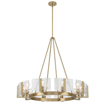 Aenon Ten Light Chandelier in Brushed Champagne Brass (62|316410BCBHWG)