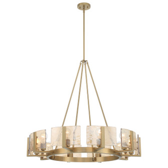 Aenon Ten Light Chandelier in Brushed Champagne Brass (62|316410BCBAWG)