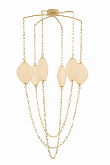 Positano LED Chandelier in Vintage Brass (68|58239VB)