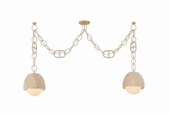 Piasu Two Light Linear in Champagne Leaf (68|57602CPL)