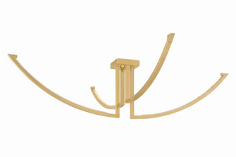 Frankfurt LED Semi Flush Mount in Vintage Brass (68|56760VB)