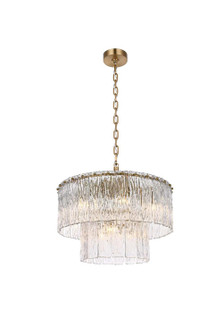 Georgina Nine Light Chandelier in Satin Gold (173|1015D20SG03GL)