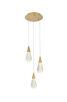 Amora LED Pendant in Satin Gold (173|1013D12SG02CR)