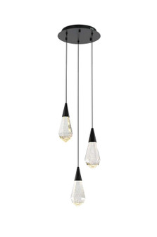 Amora LED Pendant in Black (173|1013D12BK02CR)