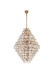 Charlotte 90 Light Chandelier in Satin Gold (173|1010G48SG01CR)