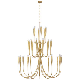 Acadia LED Chandelier in Antique Gold Leaf (268|JN5074AGL)