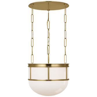 Martil LED Lantern in Antique-Burnished Brass with White Glass (268|CHC5125ABWG)