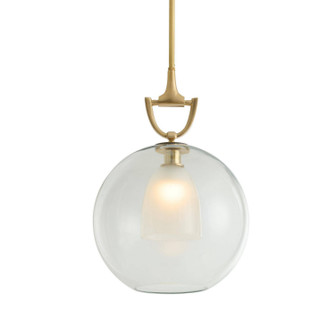 Estribo One Light Pendant in Clear/Antique Brass (314|DPI15)
