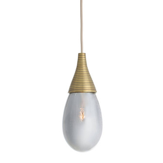 Giselle One Light Pendant in Smoke Luster/Antique Brass (314|DPC34)