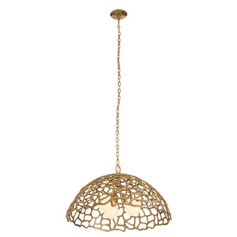 Lotus Three Light Pendant in Antique Brass/Antique Brass (314|DMI35)
