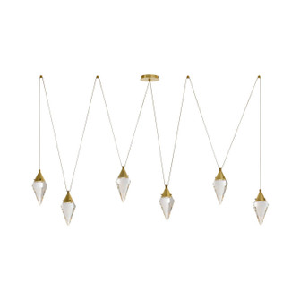Berkley LED Chandelier in Clear/Antique Brass (314|DLC60)