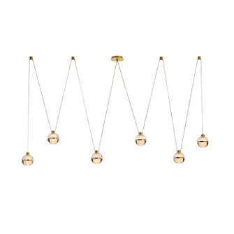 Noble LED Chandelier in Clear/Antique Brass (314|DLC57)