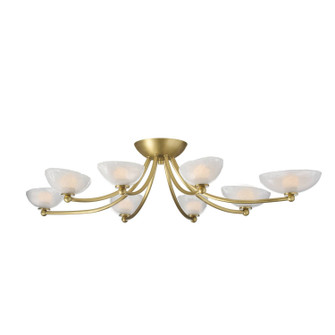 Zamora LED Flush Mount in Antique Brass/Clear (314|DFC29)