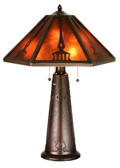 Grenway Three Light Table Lamp in Verdi Washed Mahogany Bronze (57|98516)