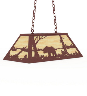 Bear At Lake Six Light Pendant in Rust (57|66590)