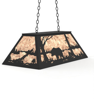 Bear At Lake Six Light Pendant in Textured Black (57|52123)
