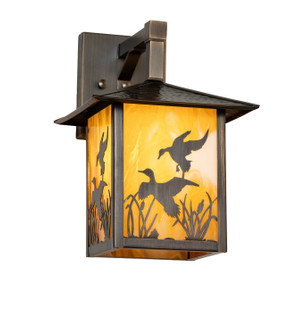 Ducks In Flight One Light Wall Sconce in Hi-Lited Craftsman Brown (57|297351)