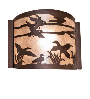 Ducks In Flight One Light Wall Sconce in Mahogany Bronze (57|296809)