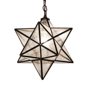Moravian Star One Light Pendant in Mahogany Bronze (57|296366)