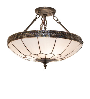 Vincent Three Light Semi-Flush Mount in Hi-Lited Craftsman Brown Antique Brass Matte (57|293735)