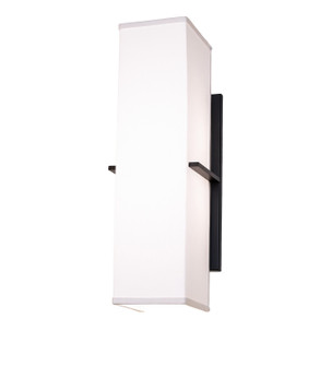 Quadrato Two Light Wall Sconce in Solar Black (57|293517)