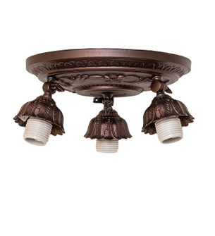 Victorian Three Light Semi-Flush Mount Hardware in Mahogany Bronze (57|293391)