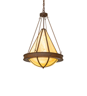 Obsidian Six Light Pendant in Rustic Iron (57|291114)