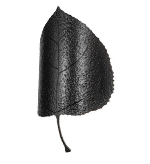 Aspen Leaf Two Light Wall Sconce in Black Satin Wrought Iron (57|285574)