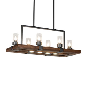 Grand Terrace Six Light Pendant in Wrought Iron (57|285418)