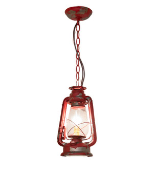 Miners Lantern One Light Mini Pendant in Distressed Red (57|285134)