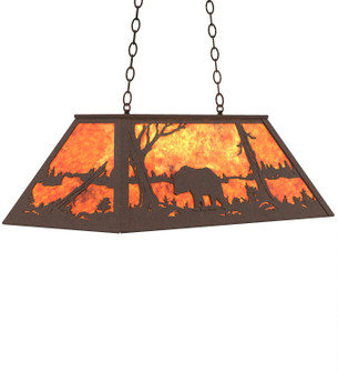 Bear At Lake Six Light Pendant in Cafe Noir (57|125689)