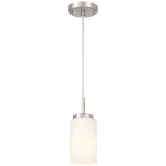 Iris One Light Pendant in Brushed Steel (18|63082BSOPL)
